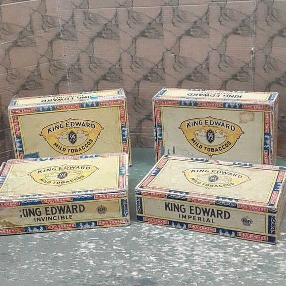 4pc. Bundle of vintage King Edward cigar boxes. - Picture 1 of 9